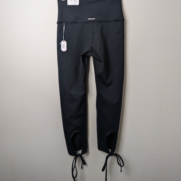 Aerie Leggings Black Hi Rise Crop Leggings Size Small Lace Up Balletcore NWT - Picture 7 of 10